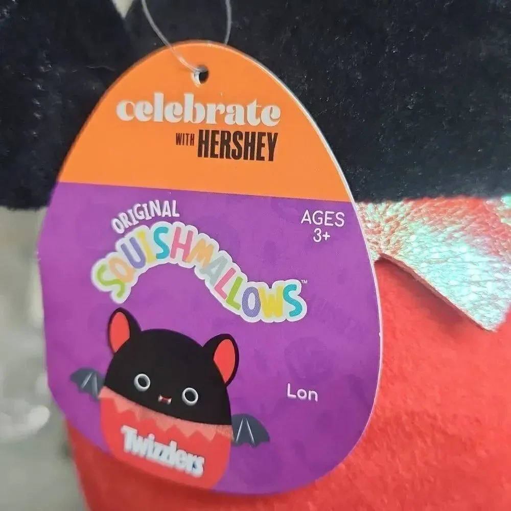 Lon the Red Twizzlers Bat Squishmallow - 8 inch